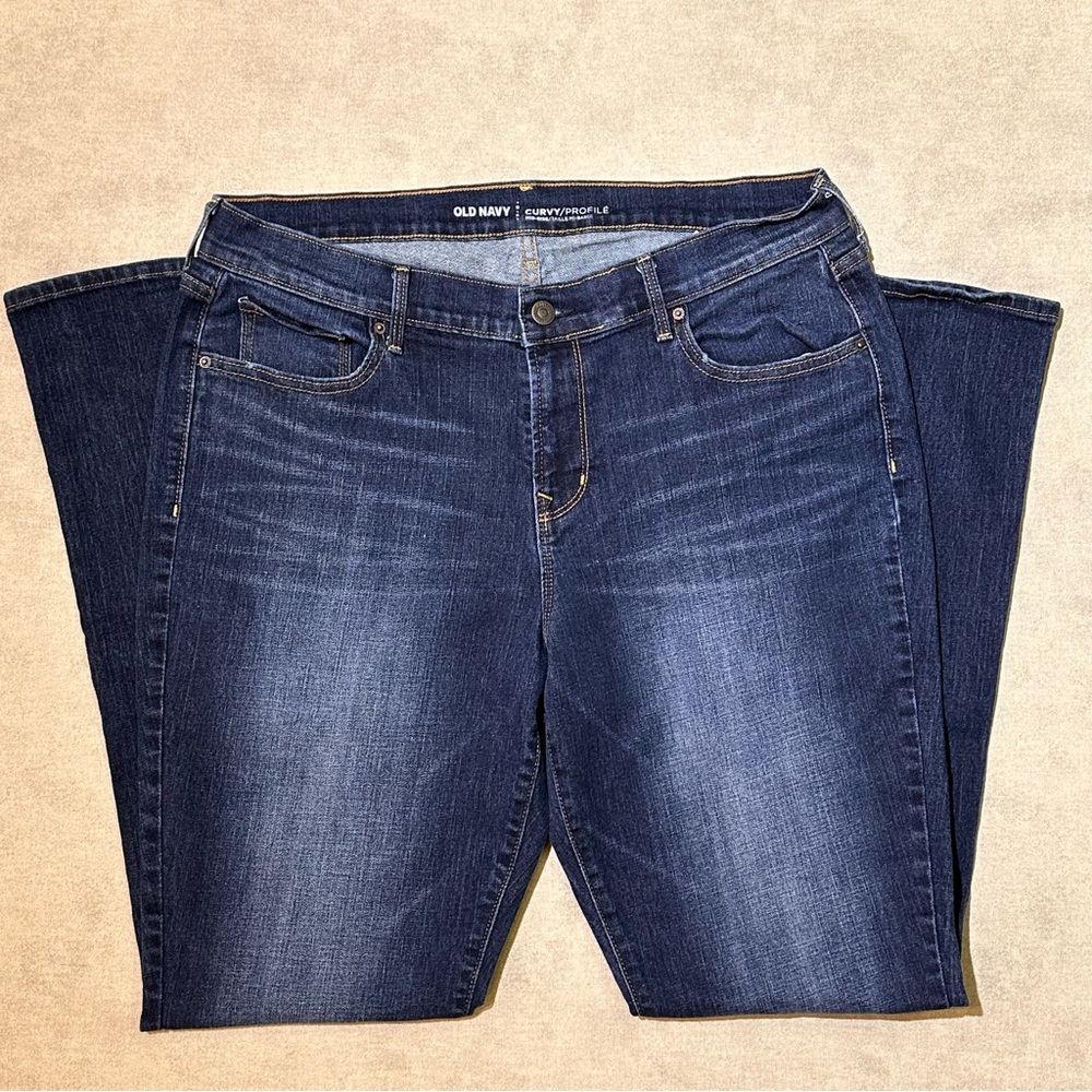 Old Navy Women's Dark Blue Boot Cut Jeans